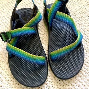 Blue & Green Single Strap Chaco’s